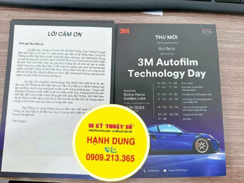 In thư mời đại lý tham dự sự kiện giới thiệu sản phẩm mới - INKTS858