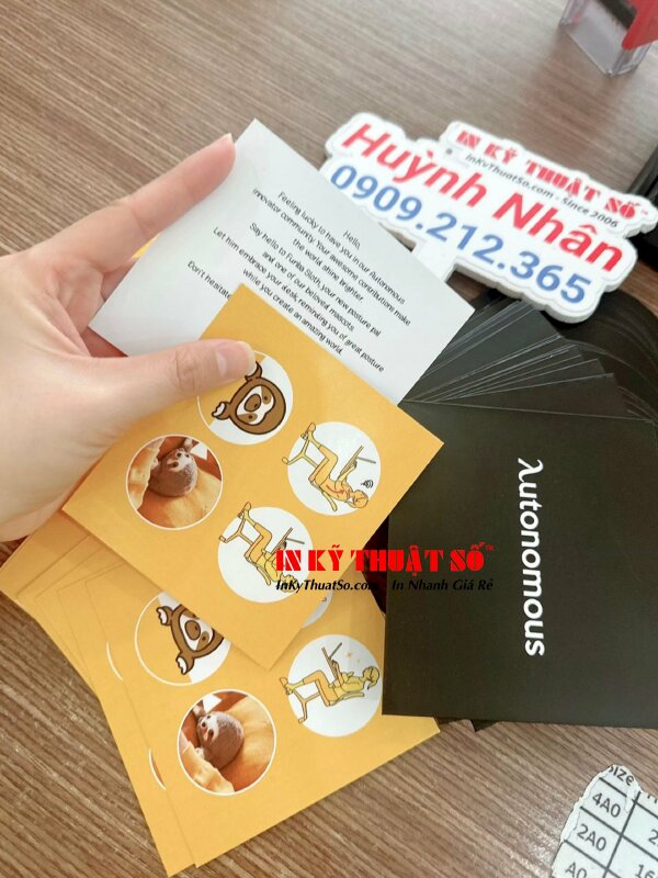 In thiệp & bao đựng thiệp khổ 10cm x 9cm