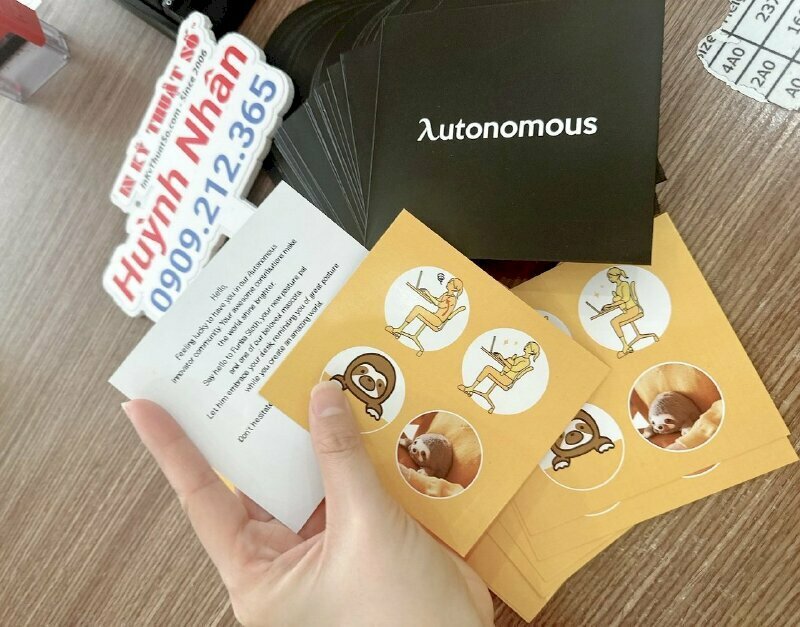 In thiệp & bao đựng thiệp khổ 10cm x 9cm