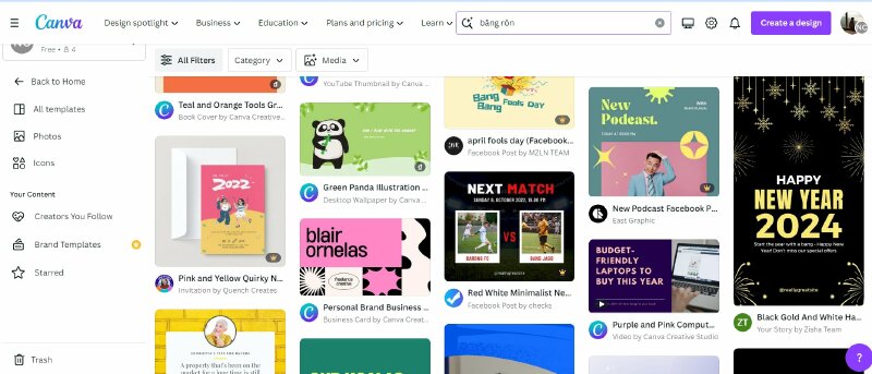 Thiết kế băng rôn bằng Canva
