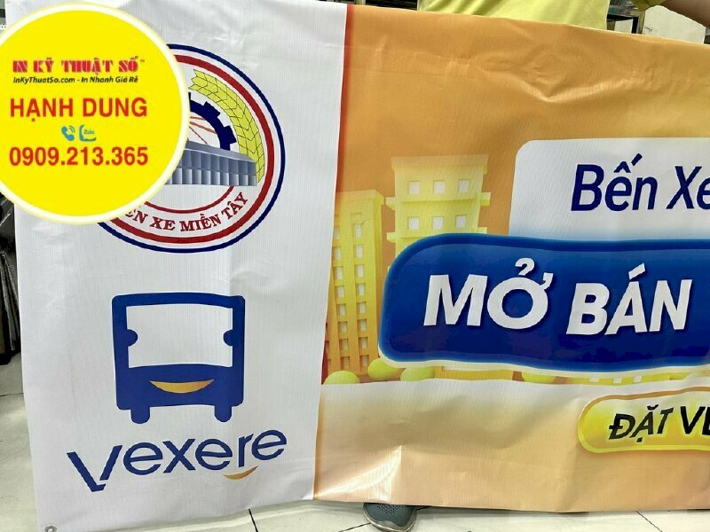 Băng rôn quảng cáo ngoài trời, mẫu băng rôn bán vé xe khách