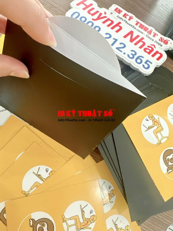 In thiệp & bao đựng thiệp khổ 10cm x 9cm