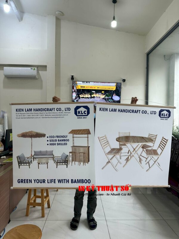 Ấn phẩm in PP quảng cáo sản phẩm nội thất làm từ tre trúc - In ấn bởi In Kỹ Thuật Số since 2006