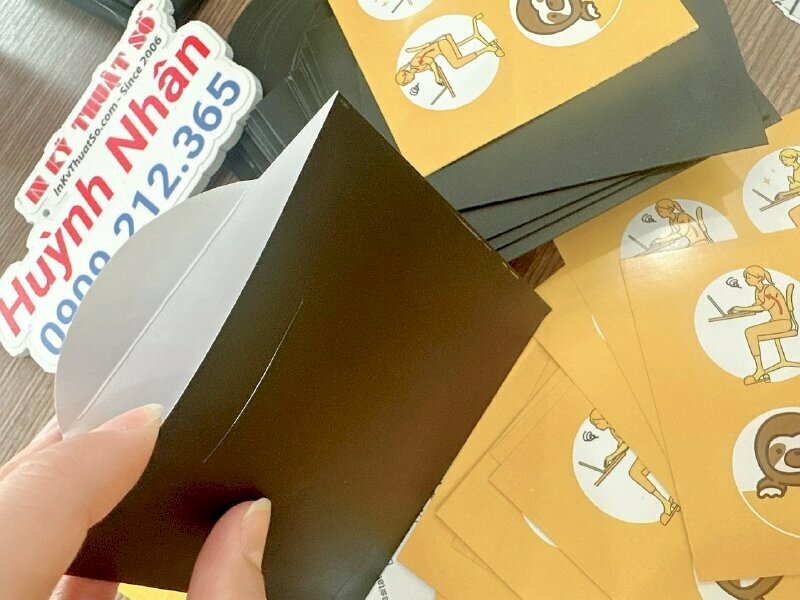 In thiệp & bao đựng thiệp khổ 10cm x 9cm