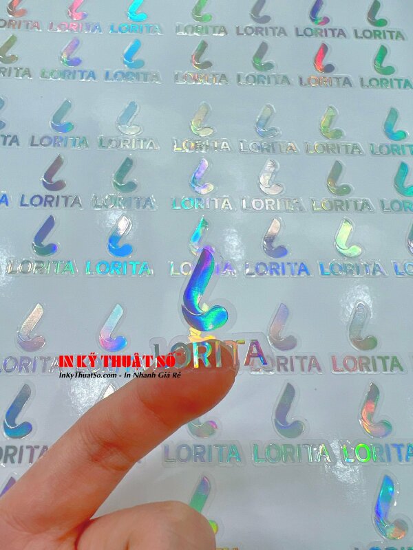 In decal trong suốt tem dán logo trong suốt mã kẽm màu bạc, gia công bế từng tem