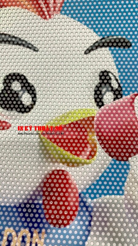 In decal lưới bằng công nghệ in phun kỹ thuật số hiện đại, có hàng trong ngày