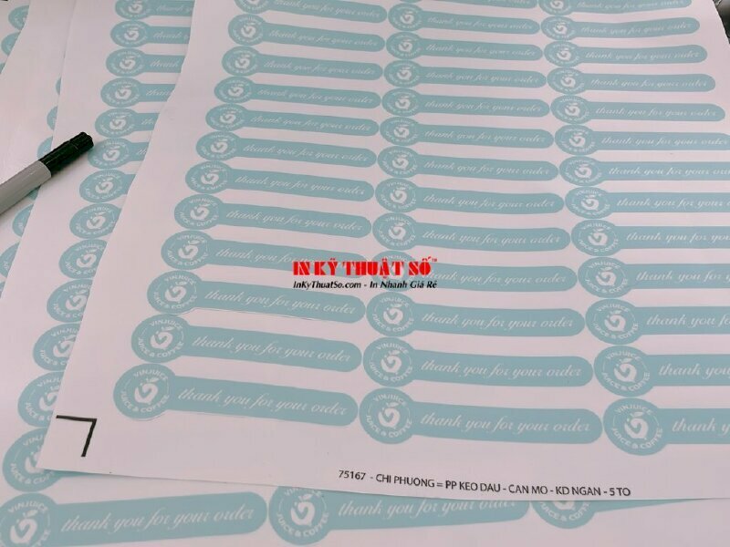 In nhãn dán chai lọ theo yêu cầu tại In Kỹ Thuật Số 365 Lê Quang Định