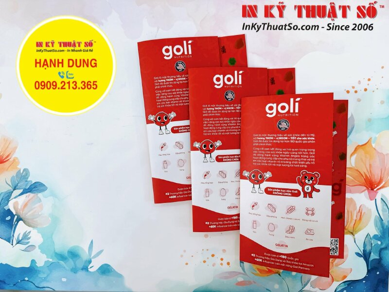 In brochure giới thiệu sản phẩm kẹo dinh dưỡng nhập khẩu Mỹ - INKTS987