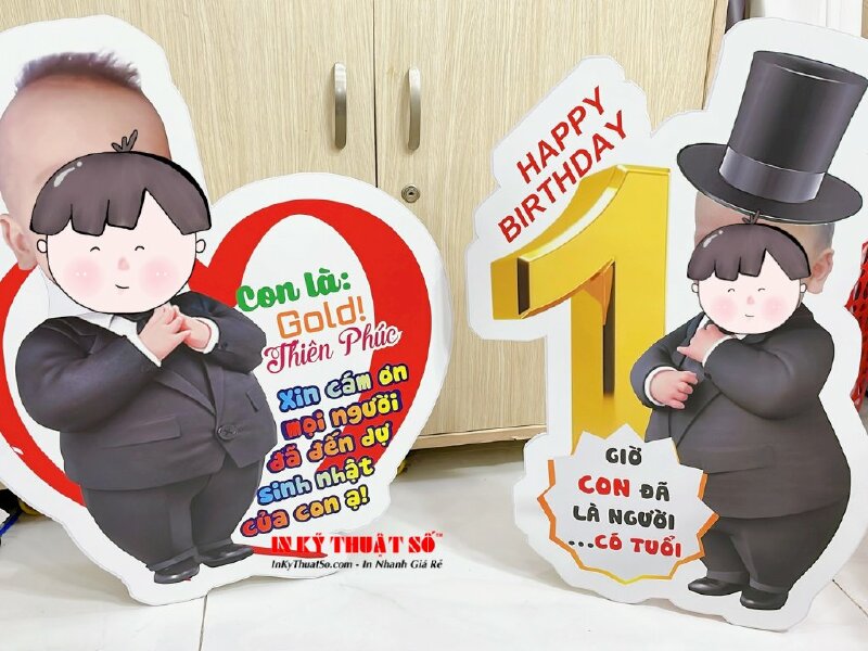 In hình chibi sinh nhật bé trai, standee chibi ghép mặt cho bé - INKTS1032