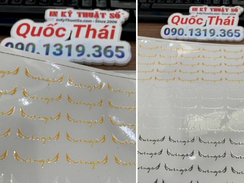 In logo DTF dán dụng cụ nối mi cho học viện đào tạo nghề làm đẹp - INKTS981