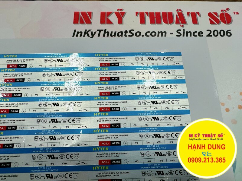 In tem bạc thiết bị điện, mô tơ, máy phát, biến thế điện - INKTS1020