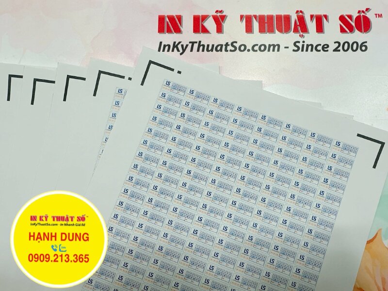 In tem bể bảo hành 12 tháng, in tem bảo hành thiết bị điện tử - INKTS1021