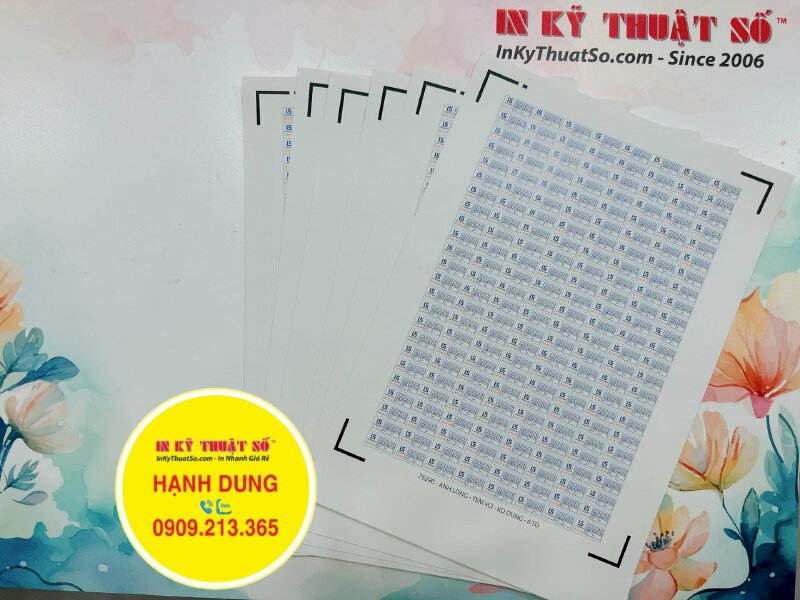 In tem bể bảo hành 12 tháng, in tem bảo hành thiết bị điện tử - INKTS1021