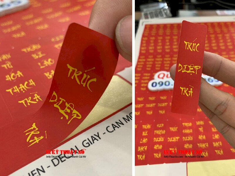 In tem Decal giấy dán hộp trà - INKTS965