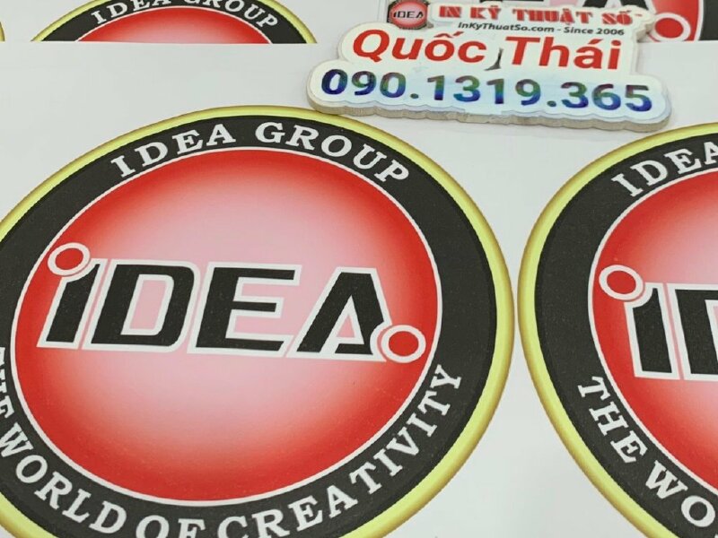 In tem logo công ty dán máy móc tham dự sự kiện, hội chợ, triển lãm - INKTS967