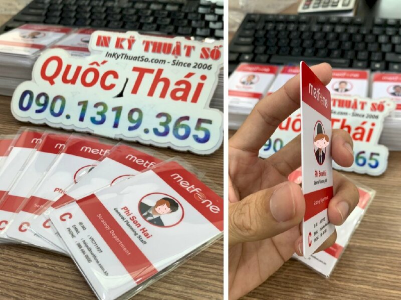 In thẻ nhân viên công ty nhà mạng viễn thông, hàng gửi từ TPHCM đi Campuchia - INKTS1011