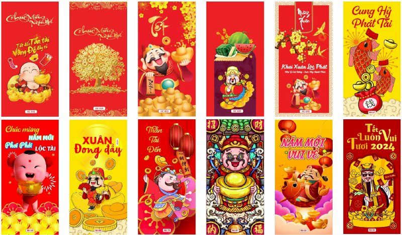lựa chọn mẫu bao lì xì có sẵn giúp bạn tiết kiệm chi phí