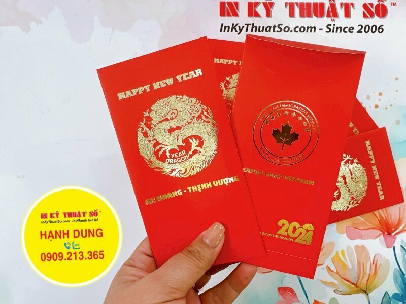 Mẫu bao ì xì ép kim với độc đáo, sang trọng của In Kỹ Thuật Số since 2006