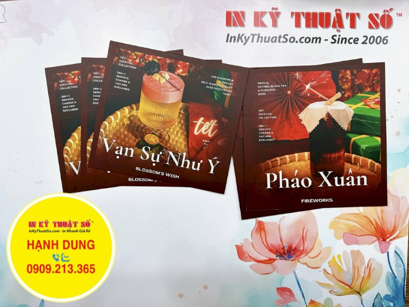 Làm menu ngày Tết cho quán cà phê