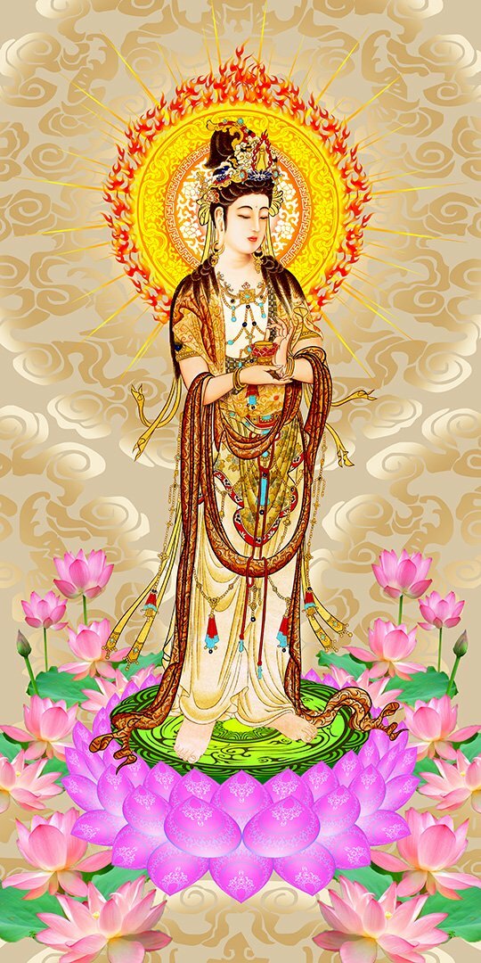 Bồ Tát Đại Thế Chí dùng ánh sáng trí tuệ để soi khắp mười phương