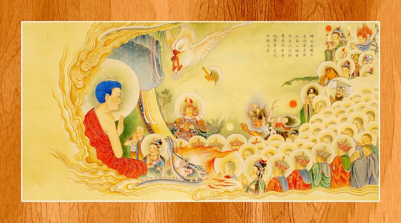 Hình ảnh Kinh A Di Đà: Phật thuyết xong kinh A Di Đà