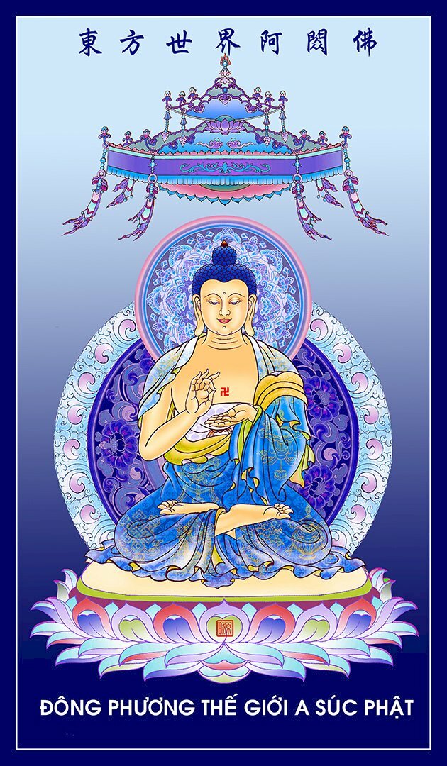 Hình ảnh Đông Phương Thế Giới A Súc Phật t - Một trong 5 vị Phật trong Ngũ Phương Phật