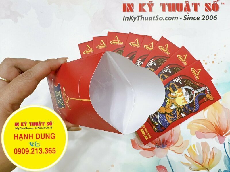 In bao lì xì doanh nghiệp số lượng lớn, in nhanh giá rẻ