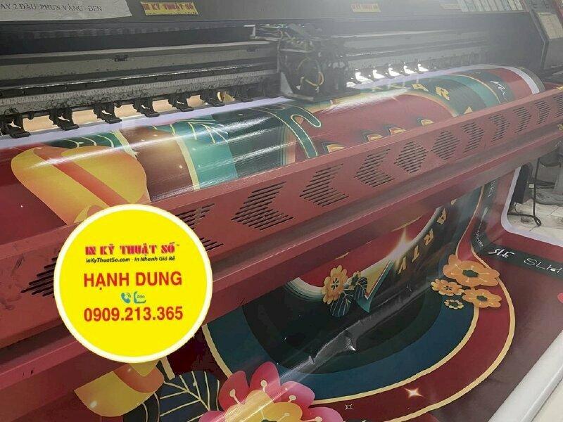 In backdrop sự kiện Mừng Đảng - Mừng Xuân bằng công nghệ in phun kỹ thuật số hiện đại