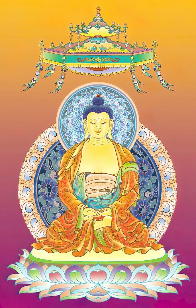 Nam Mô Diệu Bảo Thế Giới - Bảo Nguyệt Trí Nghiêm Quang Âm Tự Tại Vương Như Lai, có cõi Tịnh Độ là Diệu Bảo Thế giới