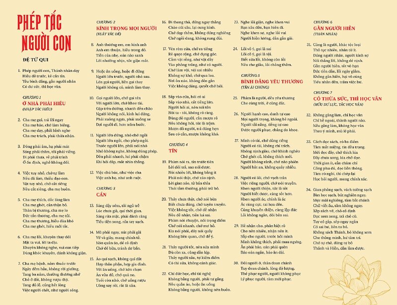 Hình ảnh tranh chữ Đệ Tử Quy đơn giản trên nền nâu, ảnh chất lượng cao, khổ lớn phù hợp để in ấn.