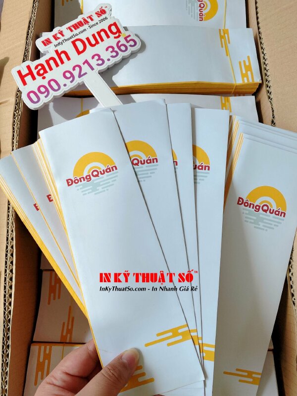 Mẫu bao đũa nhà hàng được in ấn bằng công nghệ in Offset hiện đại