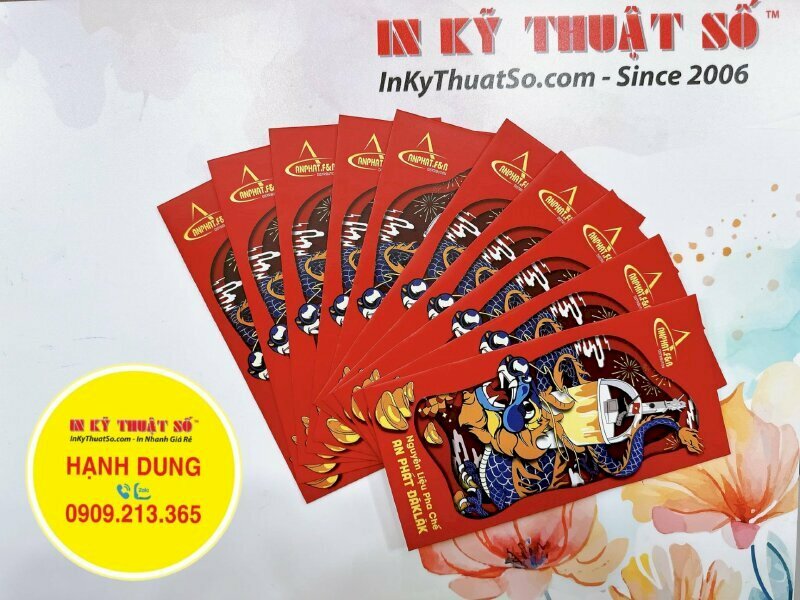 In bao lì xì Tết 2024, bao lì xì doanh nghiệp số lượng lớn, thiết kế và in ấn bao lì xì theo yêu cầu