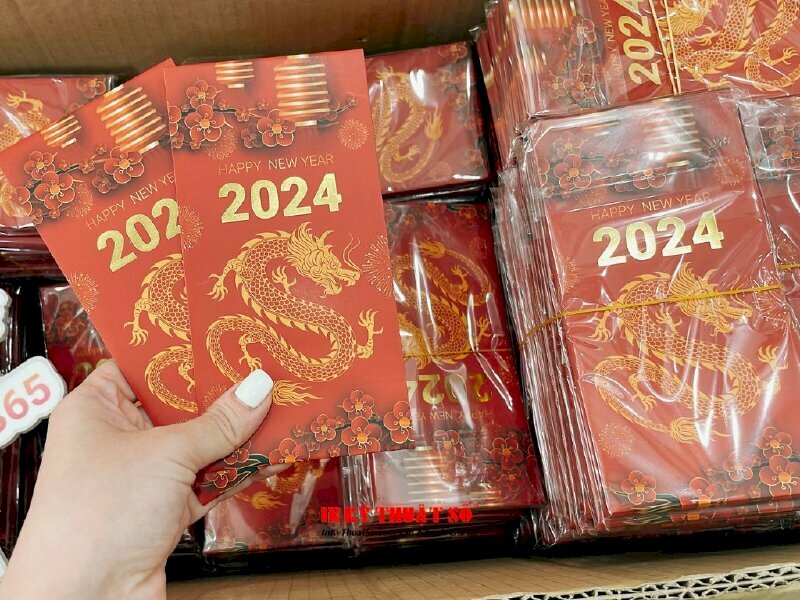 Thiết kế và in bao lì xì Tết, bao lì xì mừng Xuân Giáp Thìn 2024