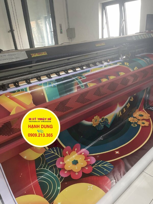 In backdrop kích thước lớn với chất liệu in bạt Hiflex - In ấn & Gia công tại In Kỹ Thuật Số since 2006
