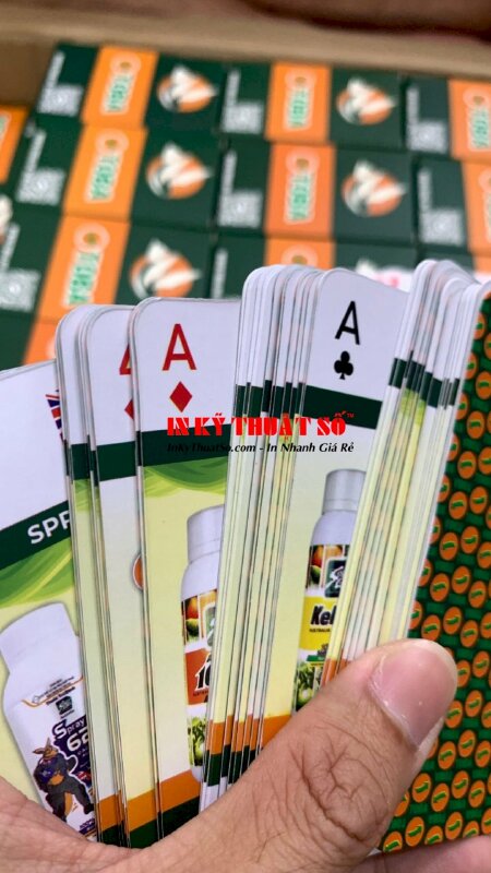 In bộ thẻ bài làm quà tặng Tết, bộ 54 thẻ card 6.5x10.5cm in giấy cứng B300gsm