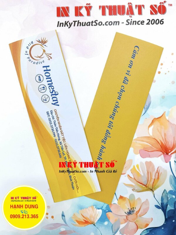 Mẫu bao đũa Homestay màu sắc đẹp, màu in sắc nét