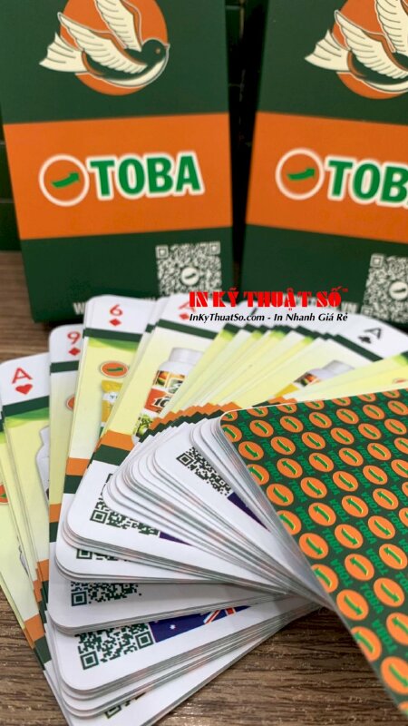 In bài, thẻ bài, bộ bài Pocker chơi Tết, in số lượng lớn