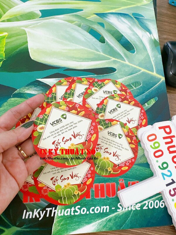 Mẫu tem treo thiết kế siêu dễ thương được ra đời bằng công nghệ in Offset