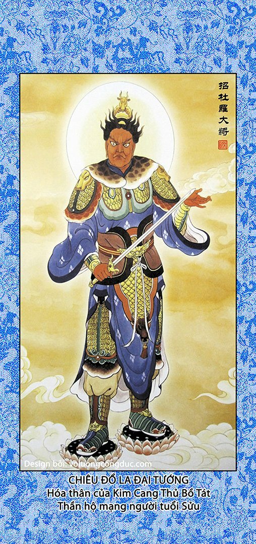 Chiêu Đổ La còn được gọi là Chu Đổ La, Chiếu Đầu La, dịch ý là Chấp Động. Thân màu xanh, tay cầm bảo chùy.