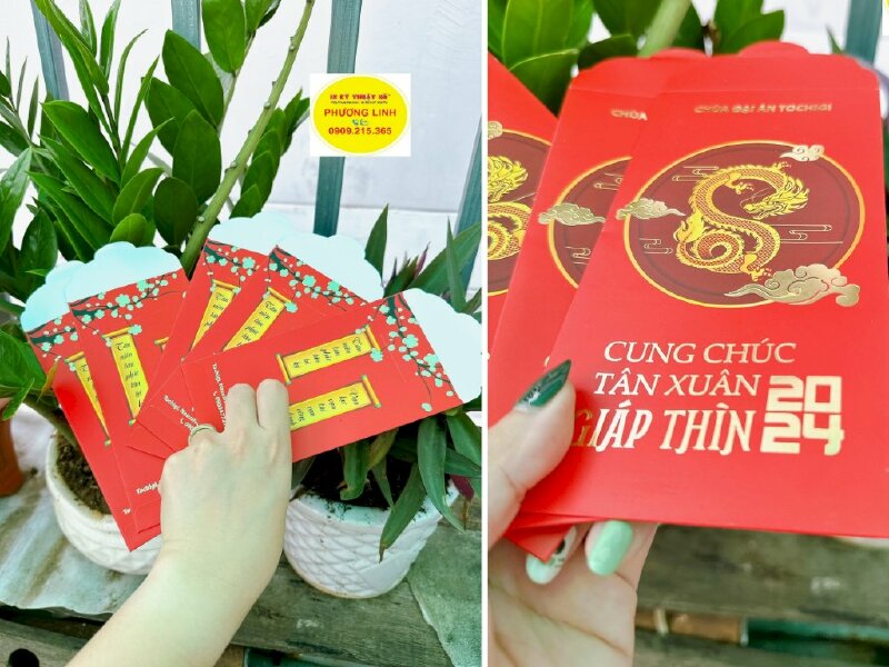 In bao lì xì Phật giáo cho chùa Việt tại Nhật Bản, hàng gửi đi Nhật từ TPHCM - INKTS1108