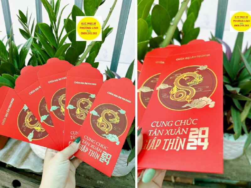 In bao lì xì Phật giáo cho chùa Việt tại Nhật Bản, hàng gửi đi Nhật từ TPHCM - INKTS1108