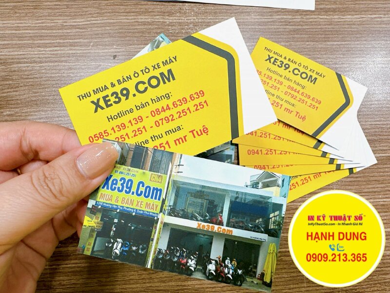 In card visit cửa hàng thu mua & bán ô tô xe máy - INKTS1110