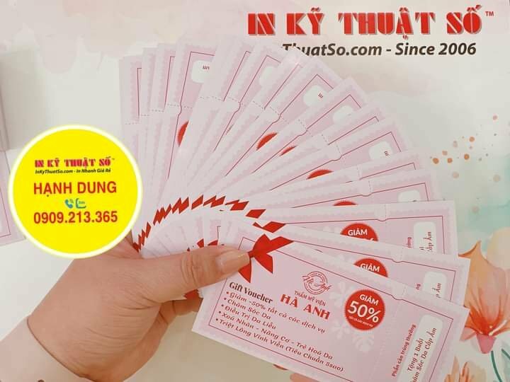 In gift voucher giảm giá Spa, in voucher giảm 50% tất cả các dịch vụ Spa massage - INKTS1125