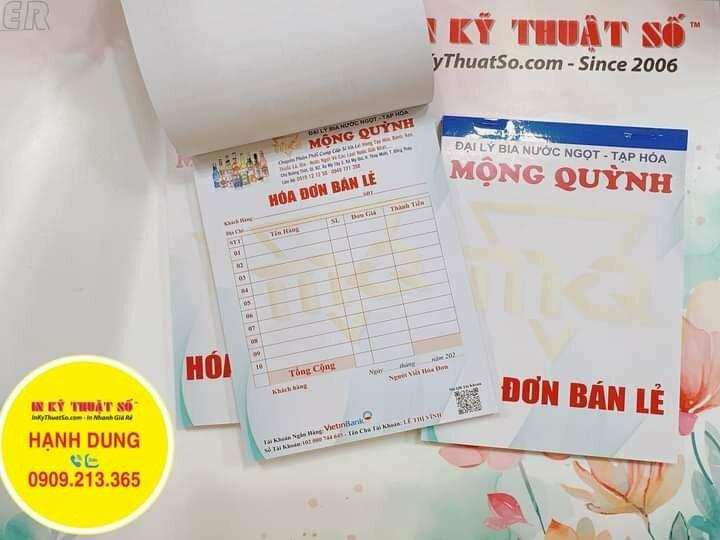 In hóa đơn bán lẻ đại lý bia nước ngọt tạp hóa - INKTS1123