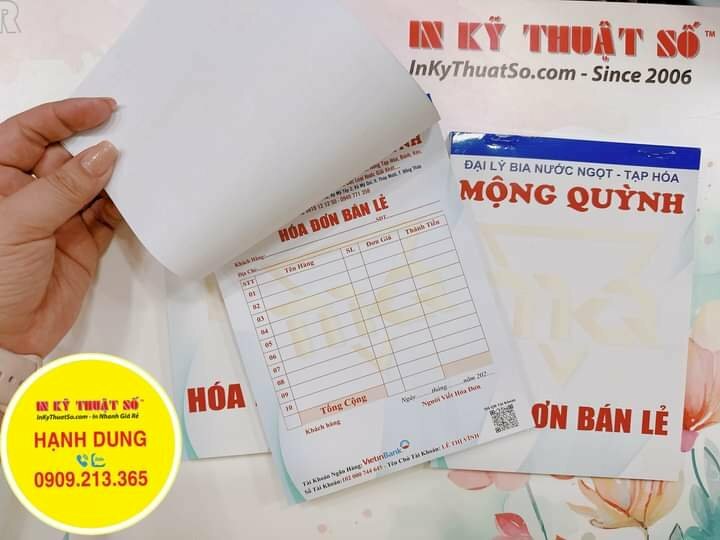 In hóa đơn bán lẻ đại lý bia nước ngọt tạp hóa - INKTS1123