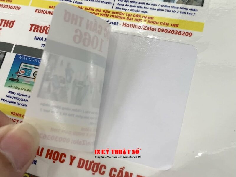 In tem PP dán thẻ từ giữ xe cho nhà xe trung tâm trường đại học - INKTS1066