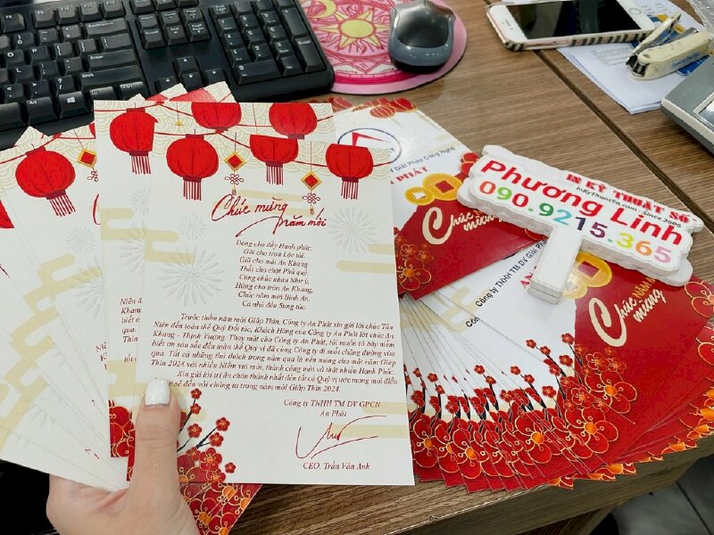 In thiệp Tết giá rẻ, in thiệp chúc Tết giá rẻ