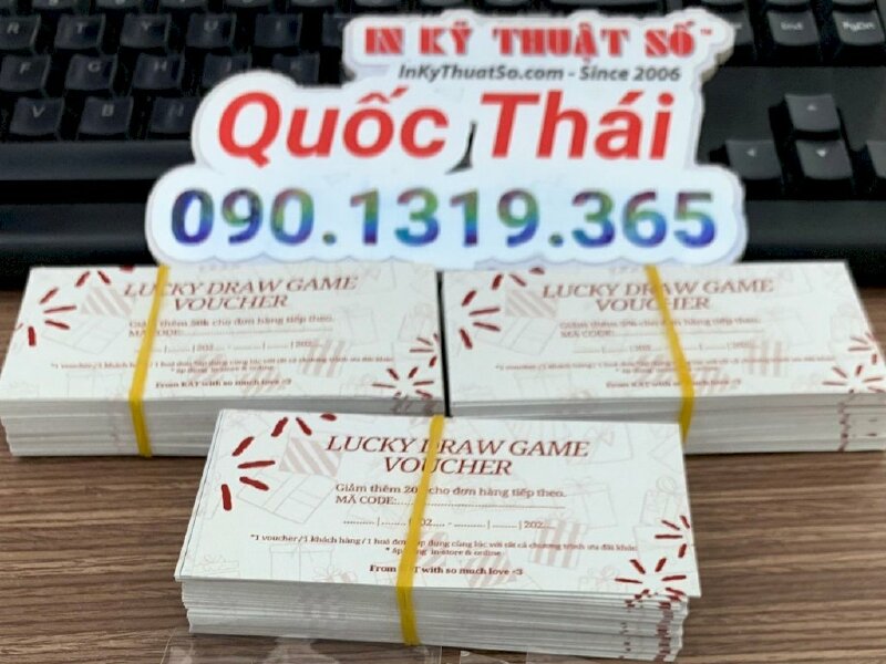 In voucher quán cafe, in voucher giảm giá cho đơn hàng mua - INKTS1039