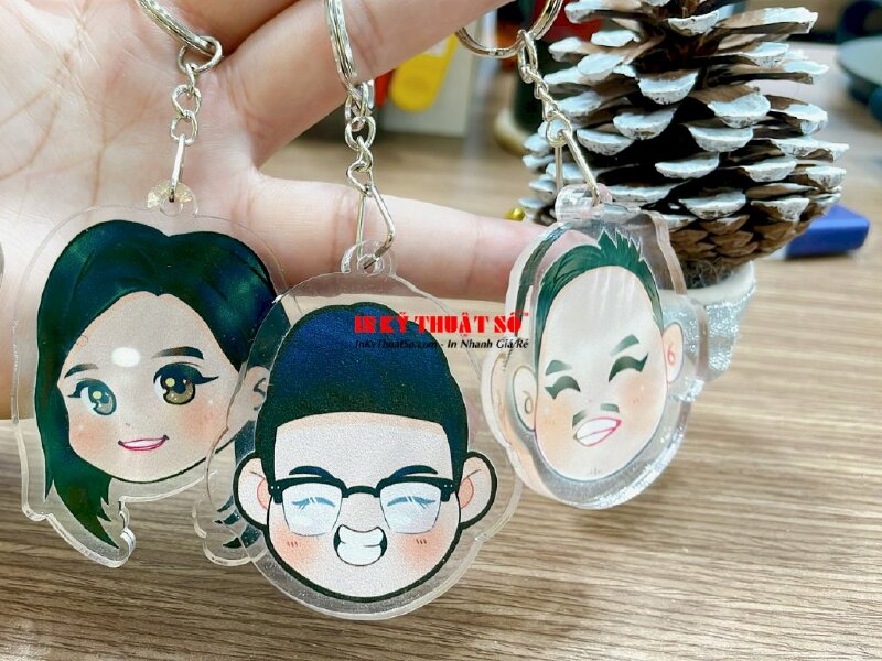 Móc khóa chibi in hình cá nhân hóa, in móc khóa Mica số lượng ít - INKTS1044