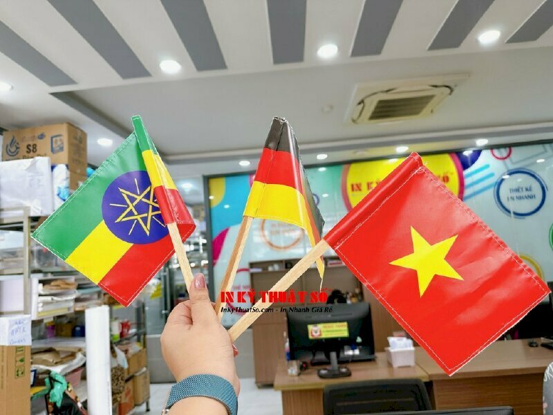 In cờ cầm tay các nước, cờ cổ vũ, cờ cầm tay sự kiện mang tính quốc gia - In ấn & Gia công tại In Kỹ Thuật Số since 2006